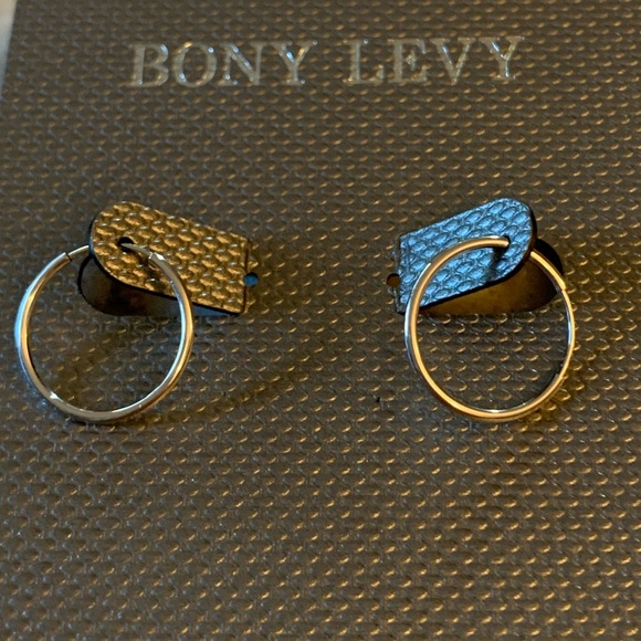 BONY LEVY 14K White Gold 12mm Huggie Hoop Earrings - Picture 6 of 11